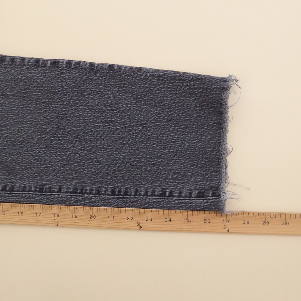Madewell The Perfect Vintage Straight Jean Womens Size 29 Black Gray Raw Hem - Picture 8 of 12